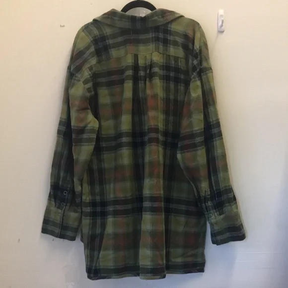 NWOT Free People We The Free Izzie Cargo Shirt Olive Combo - Picture 7 of 8